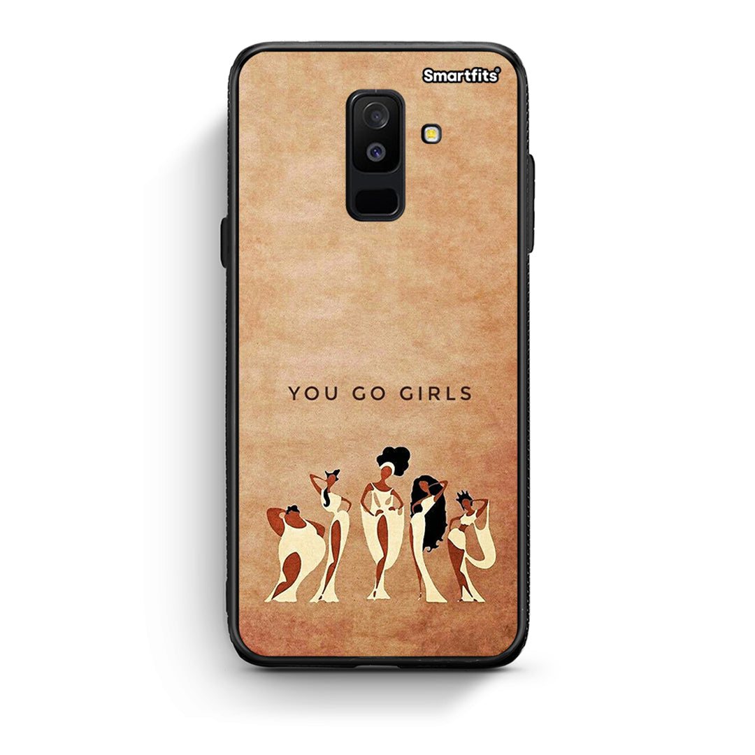 samsung A6 Plus You Go Girl θήκη από τη Smartfits με σχέδιο στο πίσω μέρος και μαύρο περίβλημα | Smartphone case with colorful back and black bezels by Smartfits