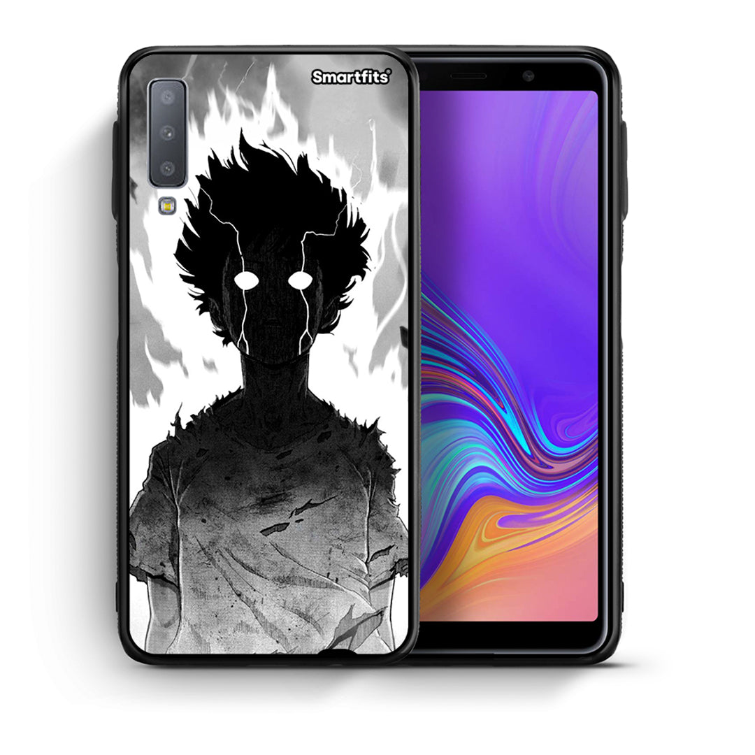 Θήκη Samsung A7 2018 Anime Boy από τη Smartfits με σχέδιο στο πίσω μέρος και μαύρο περίβλημα | Samsung A7 2018 Anime Boy case with colorful back and black bezels