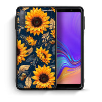 Thumbnail for Θήκη Samsung A7 2018 Autumn Sunflowers από τη Smartfits με σχέδιο στο πίσω μέρος και μαύρο περίβλημα | Samsung A7 2018 Autumn Sunflowers case with colorful back and black bezels