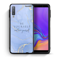 Thumbnail for Θήκη Samsung A7 2018 Be Yourself από τη Smartfits με σχέδιο στο πίσω μέρος και μαύρο περίβλημα | Samsung A7 2018 Be Yourself case with colorful back and black bezels