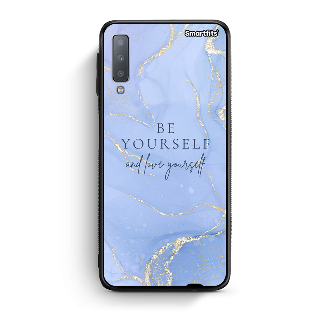 samsung A7 Be Yourself θήκη από τη Smartfits με σχέδιο στο πίσω μέρος και μαύρο περίβλημα | Smartphone case with colorful back and black bezels by Smartfits