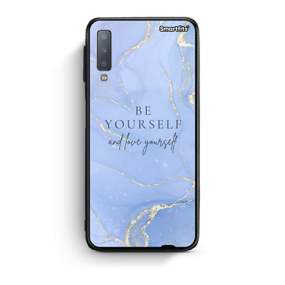 samsung A7 Be Yourself θήκη από τη Smartfits με σχέδιο στο πίσω μέρος και μαύρο περίβλημα | Smartphone case with colorful back and black bezels by Smartfits