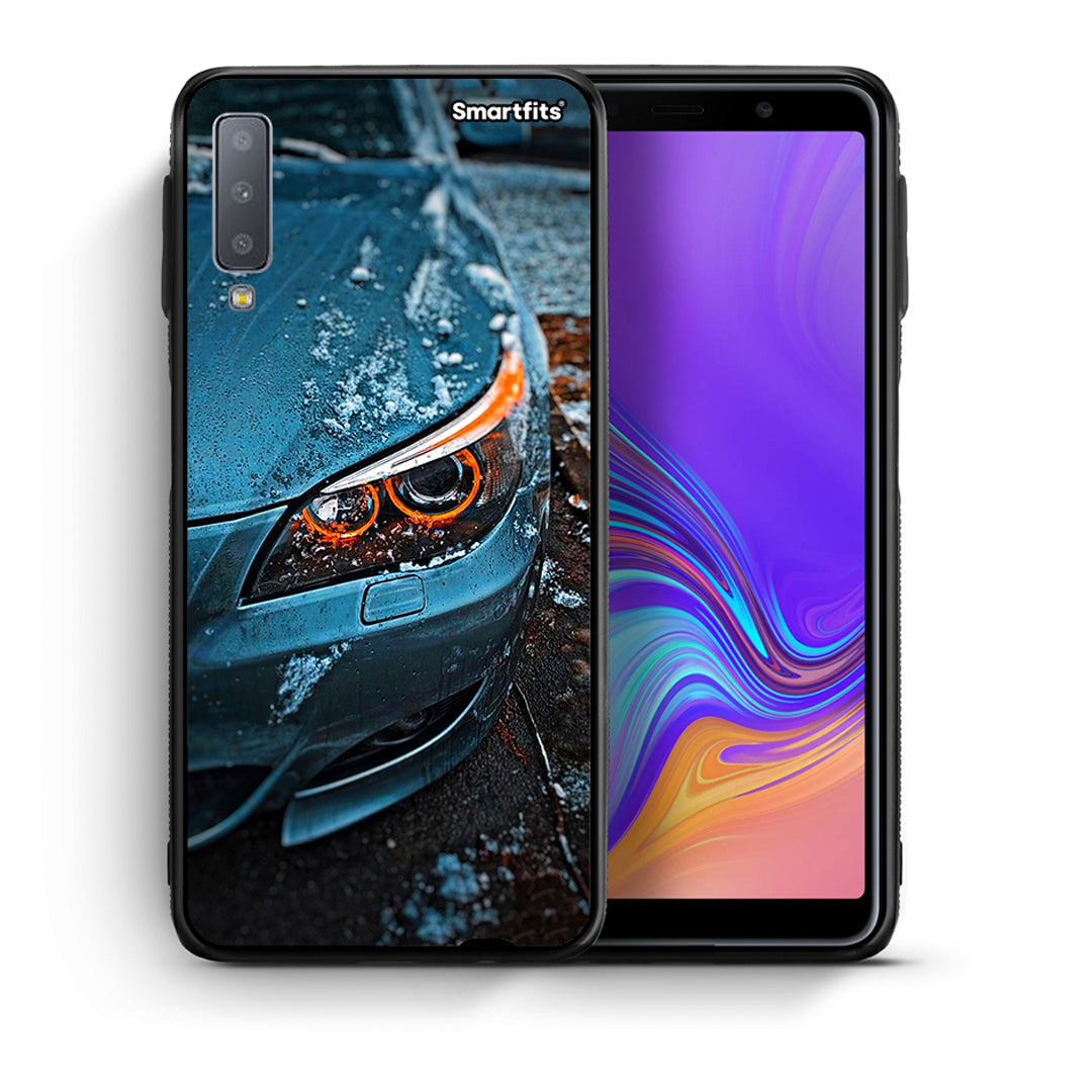 Θήκη Samsung A7 2018 Bmw E60 από τη Smartfits με σχέδιο στο πίσω μέρος και μαύρο περίβλημα | Samsung A7 2018 Bmw E60 case with colorful back and black bezels