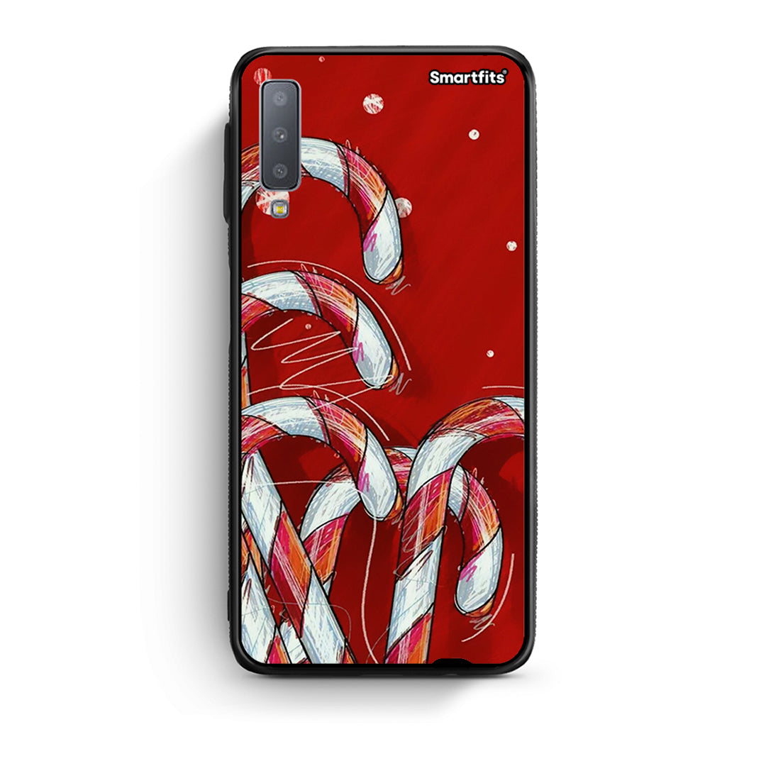 samsung A7 Candy Cane θήκη από τη Smartfits με σχέδιο στο πίσω μέρος και μαύρο περίβλημα | Smartphone case with colorful back and black bezels by Smartfits