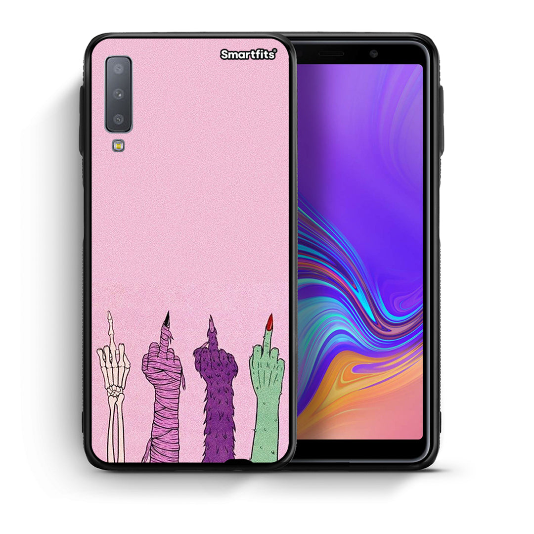 Θήκη Samsung A7 2018 Halloween Be A Lady από τη Smartfits με σχέδιο στο πίσω μέρος και μαύρο περίβλημα | Samsung A7 2018 Halloween Be A Lady case with colorful back and black bezels