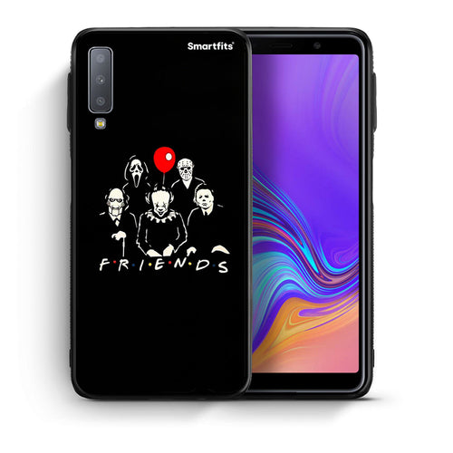Θήκη Samsung A7 2018 Halloween Friends από τη Smartfits με σχέδιο στο πίσω μέρος και μαύρο περίβλημα | Samsung A7 2018 Halloween Friends case with colorful back and black bezels