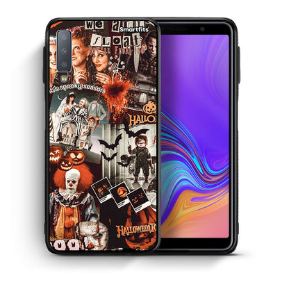 Θήκη Samsung A7 2018 Halloween Spooky Season από τη Smartfits με σχέδιο στο πίσω μέρος και μαύρο περίβλημα | Samsung A7 2018 Halloween Spooky Season case with colorful back and black bezels