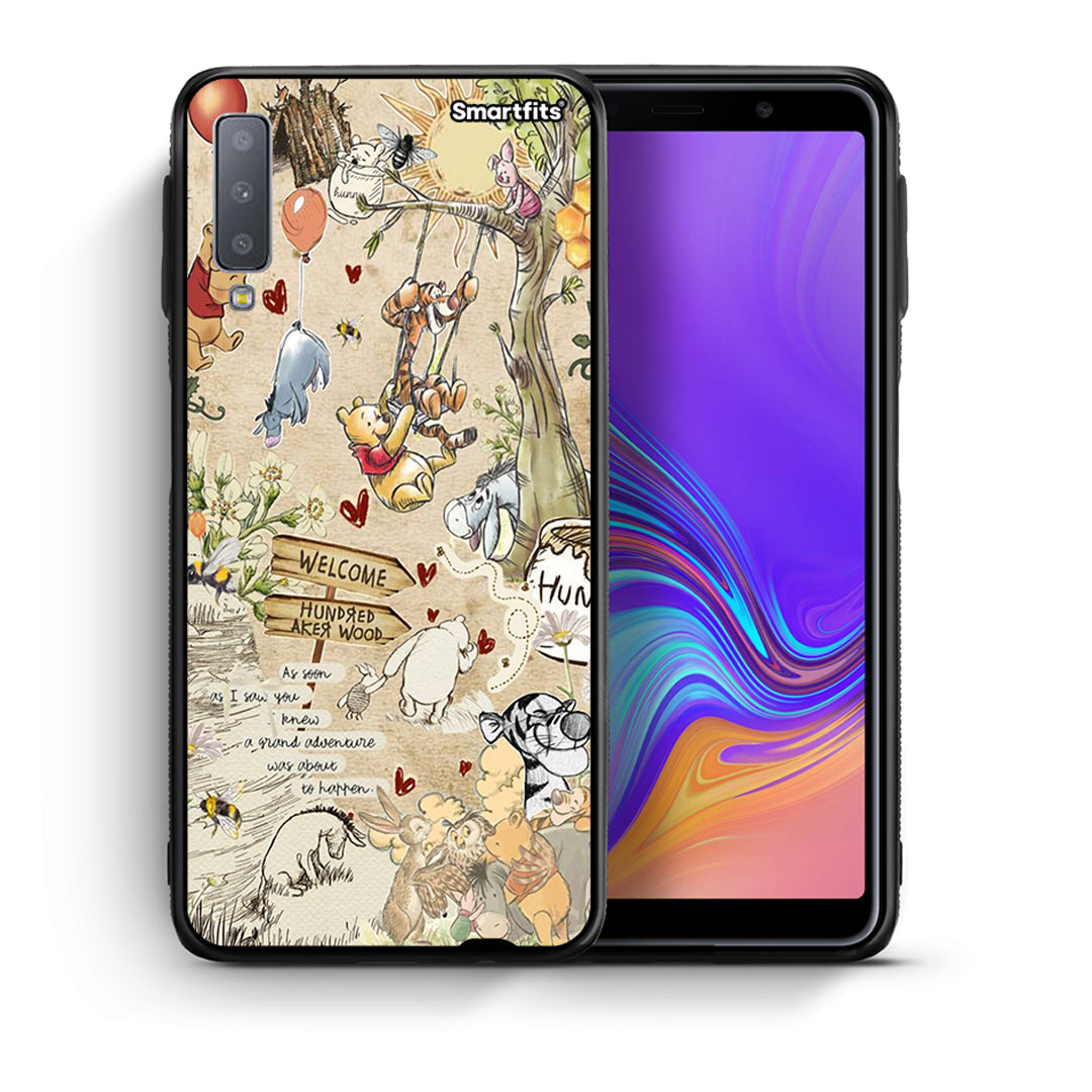 Θήκη Samsung A7 2018 Happy Friends από τη Smartfits με σχέδιο στο πίσω μέρος και μαύρο περίβλημα | Samsung A7 2018 Happy Friends case with colorful back and black bezels