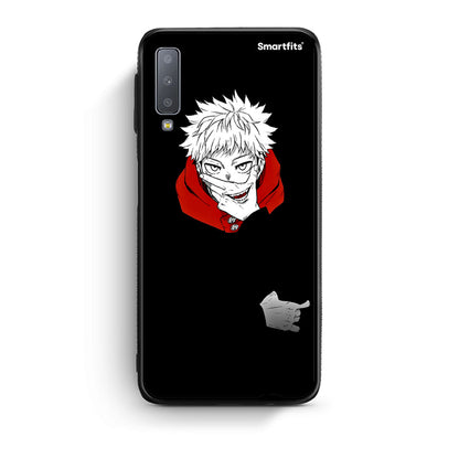 samsung A7 Itadori Anime θήκη από τη Smartfits με σχέδιο στο πίσω μέρος και μαύρο περίβλημα | Smartphone case with colorful back and black bezels by Smartfits