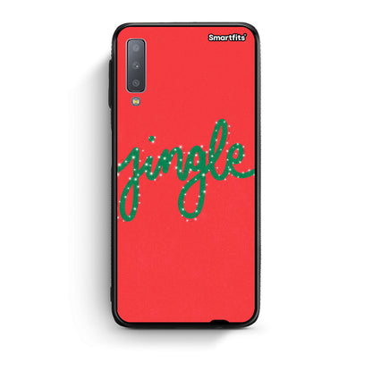 samsung A7 Jingle Xmas θήκη από τη Smartfits με σχέδιο στο πίσω μέρος και μαύρο περίβλημα | Smartphone case with colorful back and black bezels by Smartfits