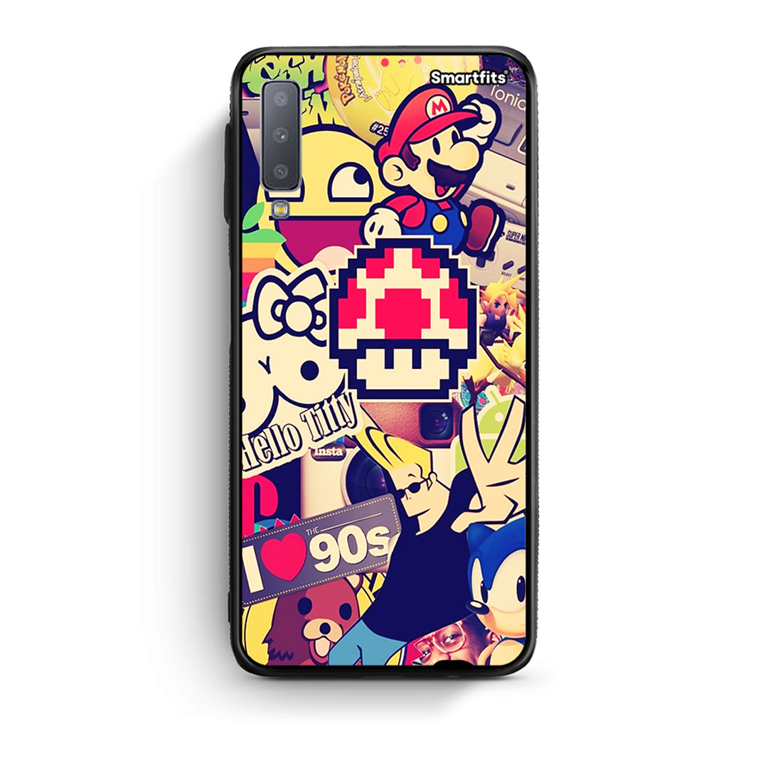 samsung A7 Love The 90s θήκη από τη Smartfits με σχέδιο στο πίσω μέρος και μαύρο περίβλημα | Smartphone case with colorful back and black bezels by Smartfits