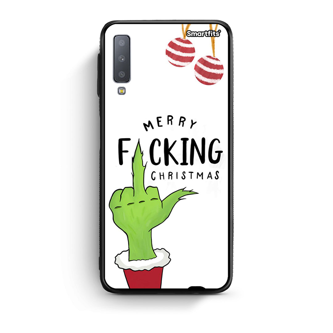 samsung A7 Merry F Xmas θήκη από τη Smartfits με σχέδιο στο πίσω μέρος και μαύρο περίβλημα | Smartphone case with colorful back and black bezels by Smartfits