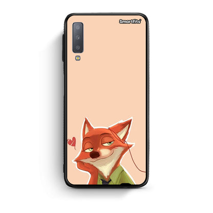 samsung A7 Nick Wilde And Judy Hopps Love 1 θήκη από τη Smartfits με σχέδιο στο πίσω μέρος και μαύρο περίβλημα | Smartphone case with colorful back and black bezels by Smartfits