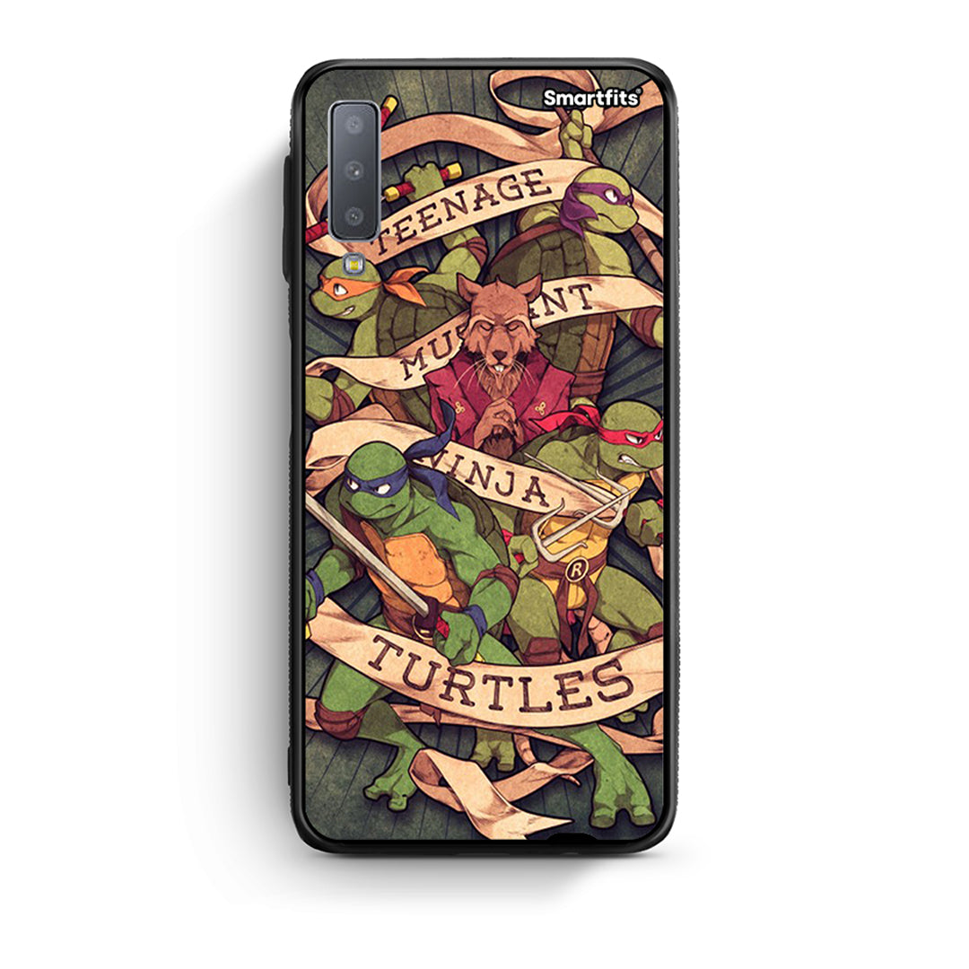 samsung A7 Ninja Turtles θήκη από τη Smartfits με σχέδιο στο πίσω μέρος και μαύρο περίβλημα | Smartphone case with colorful back and black bezels by Smartfits