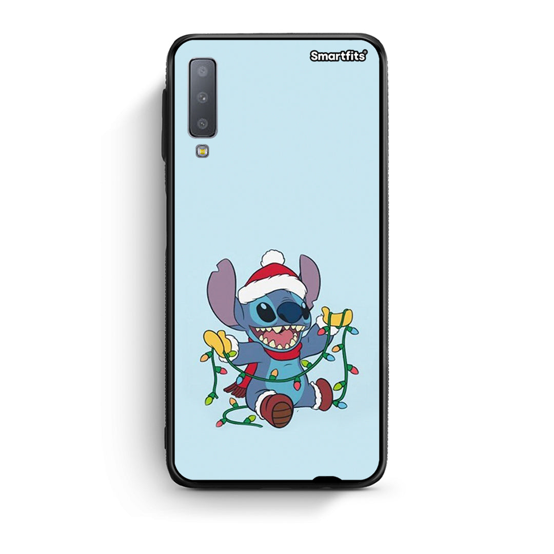 samsung A7 Santa Stich θήκη από τη Smartfits με σχέδιο στο πίσω μέρος και μαύρο περίβλημα | Smartphone case with colorful back and black bezels by Smartfits
