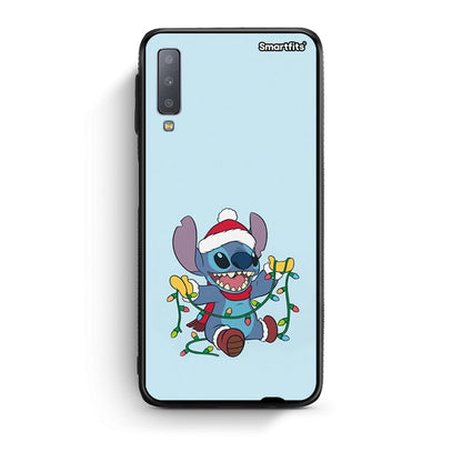 samsung A7 Santa Stich θήκη από τη Smartfits με σχέδιο στο πίσω μέρος και μαύρο περίβλημα | Smartphone case with colorful back and black bezels by Smartfits