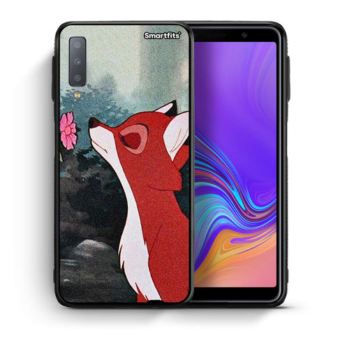 Θήκη Samsung A7 2018 Tod And Vixey Love 2 από τη Smartfits με σχέδιο στο πίσω μέρος και μαύρο περίβλημα | Samsung A7 2018 Tod And Vixey Love 2 case with colorful back and black bezels