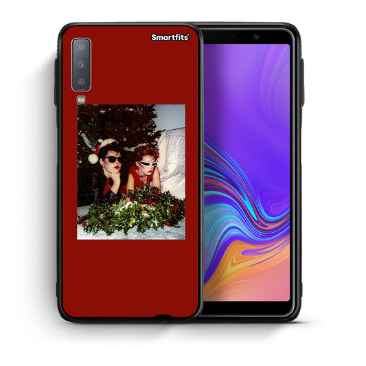 Θήκη Samsung A7 2018 Waiting For Xmas από τη Smartfits με σχέδιο στο πίσω μέρος και μαύρο περίβλημα | Samsung A7 2018 Waiting For Xmas case with colorful back and black bezels