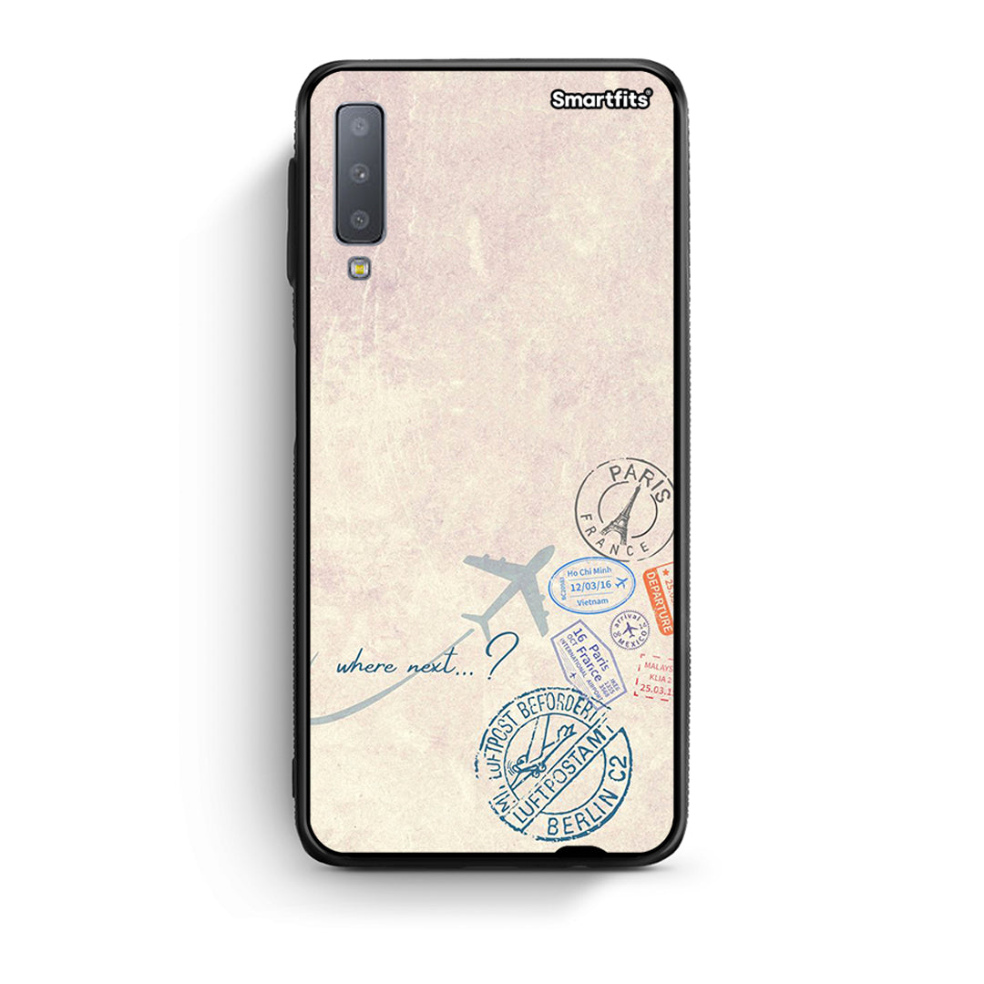 samsung A7 Where Next Θήκη από τη Smartfits με σχέδιο στο πίσω μέρος και μαύρο περίβλημα | Smartphone case with colorful back and black bezels by Smartfits