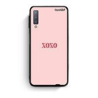 Thumbnail for samsung A7 XOXO Love θήκη από τη Smartfits με σχέδιο στο πίσω μέρος και μαύρο περίβλημα | Smartphone case with colorful back and black bezels by Smartfits