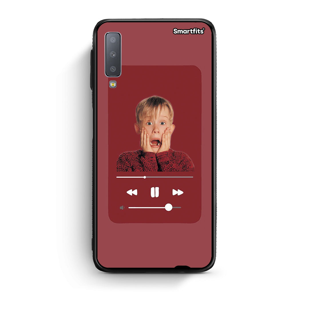 samsung A7 Xmas Alone Music θήκη από τη Smartfits με σχέδιο στο πίσω μέρος και μαύρο περίβλημα | Smartphone case with colorful back and black bezels by Smartfits