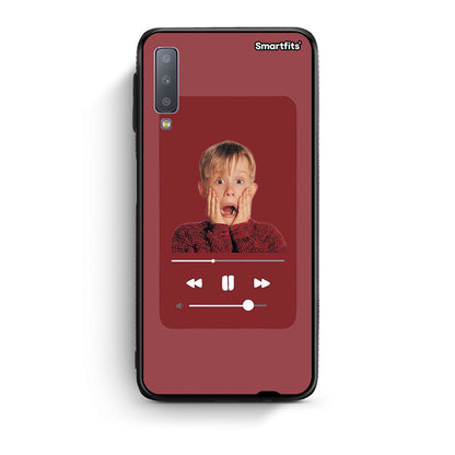 samsung A7 Xmas Alone Music θήκη από τη Smartfits με σχέδιο στο πίσω μέρος και μαύρο περίβλημα | Smartphone case with colorful back and black bezels by Smartfits