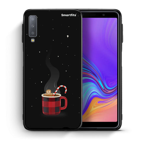 Θήκη Samsung A7 2018 Xmas Bathing από τη Smartfits με σχέδιο στο πίσω μέρος και μαύρο περίβλημα | Samsung A7 2018 Xmas Bathing case with colorful back and black bezels