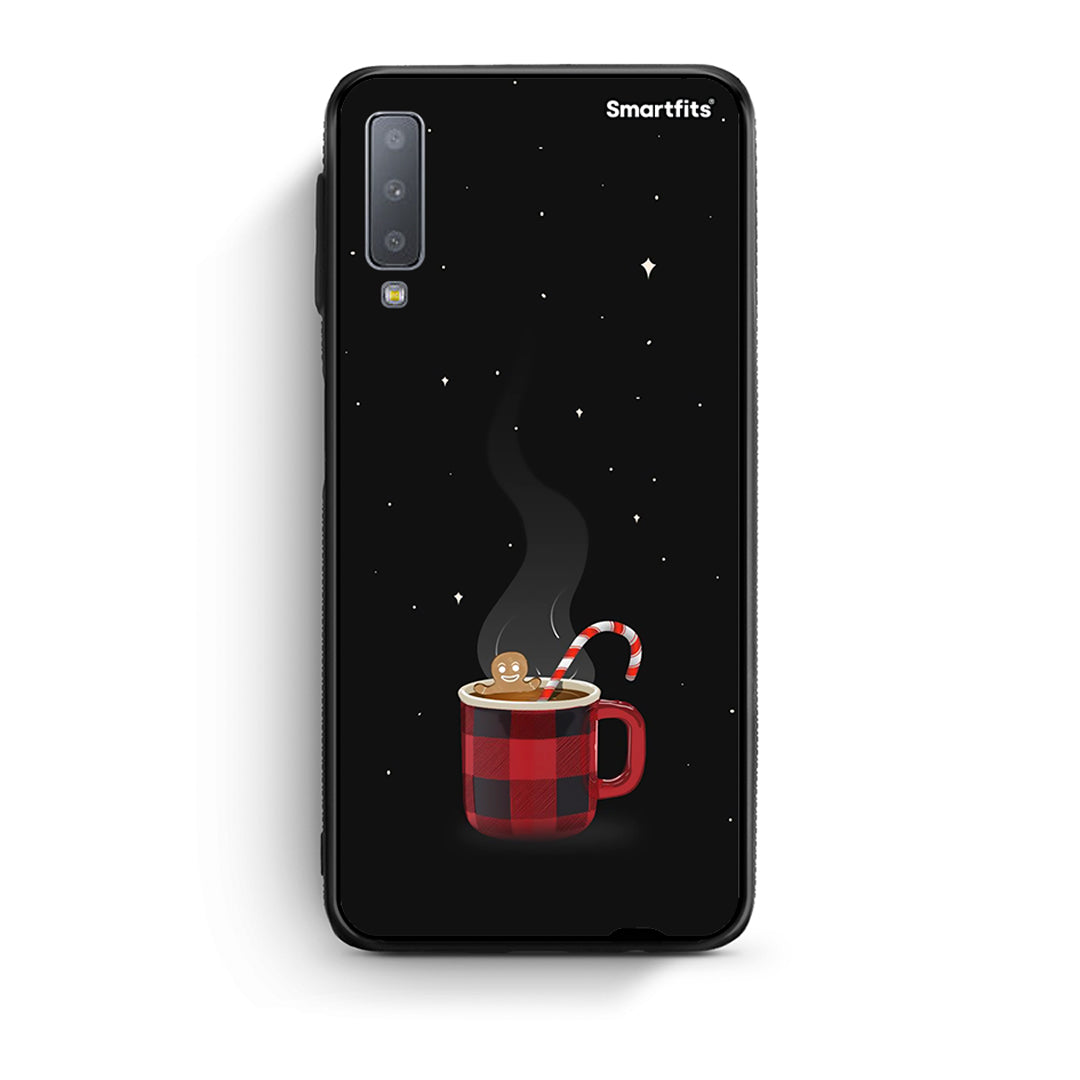 samsung A7 Xmas Bathing θήκη από τη Smartfits με σχέδιο στο πίσω μέρος και μαύρο περίβλημα | Smartphone case with colorful back and black bezels by Smartfits