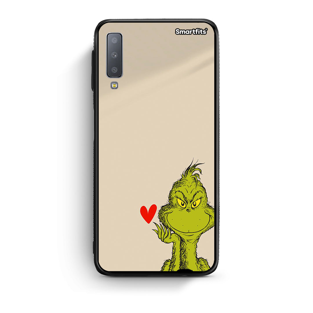 samsung A7 Xmas Grinch θήκη από τη Smartfits με σχέδιο στο πίσω μέρος και μαύρο περίβλημα | Smartphone case with colorful back and black bezels by Smartfits