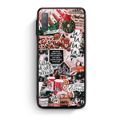 samsung A7 Xmas Habbits θήκη από τη Smartfits με σχέδιο στο πίσω μέρος και μαύρο περίβλημα | Smartphone case with colorful back and black bezels by Smartfits