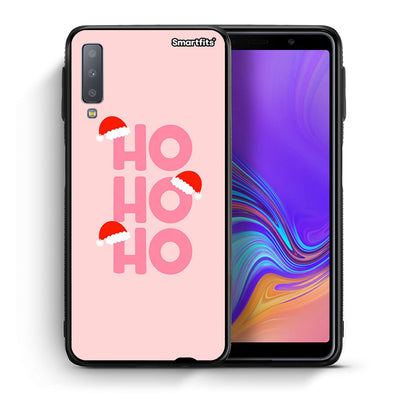 Θήκη Samsung A7 2018 Xmas Ho Ho Ho από τη Smartfits με σχέδιο στο πίσω μέρος και μαύρο περίβλημα | Samsung A7 2018 Xmas Ho Ho Ho case with colorful back and black bezels