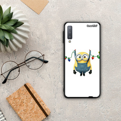 Xmas Minion Lights - Samsung Galaxy A7 2018 θήκη