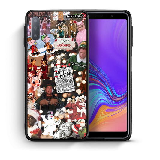 Θήκη Samsung A7 2018 Xmas Movies από τη Smartfits με σχέδιο στο πίσω μέρος και μαύρο περίβλημα | Samsung A7 2018 Xmas Movies case with colorful back and black bezels