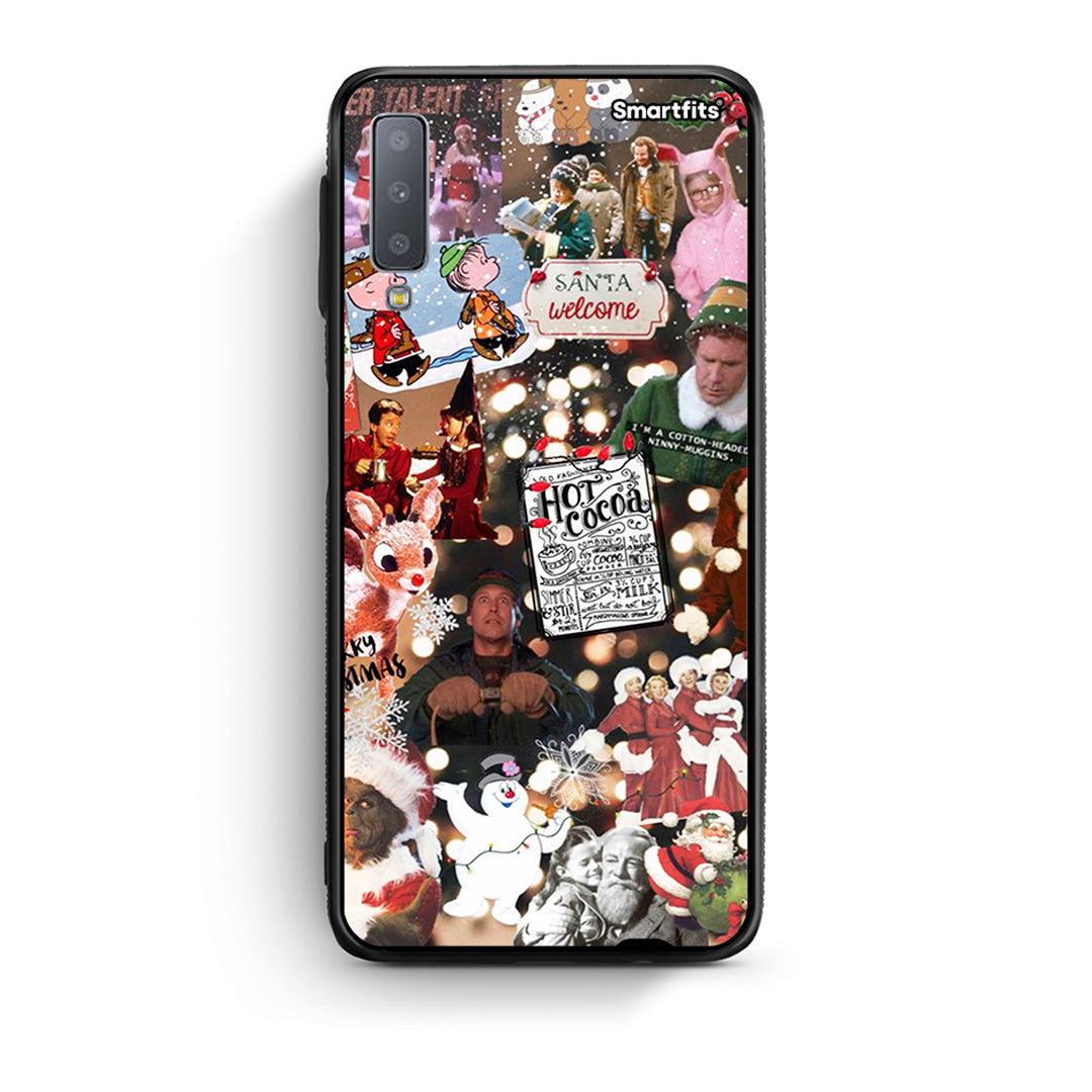 samsung A7 Xmas Movies θήκη από τη Smartfits με σχέδιο στο πίσω μέρος και μαύρο περίβλημα | Smartphone case with colorful back and black bezels by Smartfits