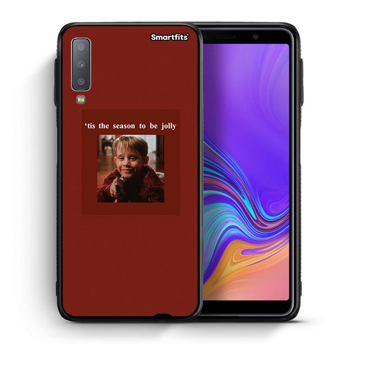 Θήκη Samsung A7 2018 Xmas Ultimate Spirit από τη Smartfits με σχέδιο στο πίσω μέρος και μαύρο περίβλημα | Samsung A7 2018 Xmas Ultimate Spirit case with colorful back and black bezels