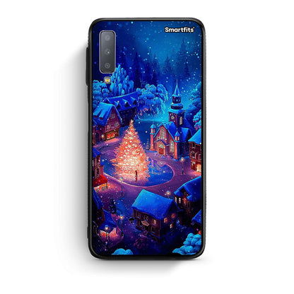 samsung A7 Xmas Village θήκη από τη Smartfits με σχέδιο στο πίσω μέρος και μαύρο περίβλημα | Smartphone case with colorful back and black bezels by Smartfits
