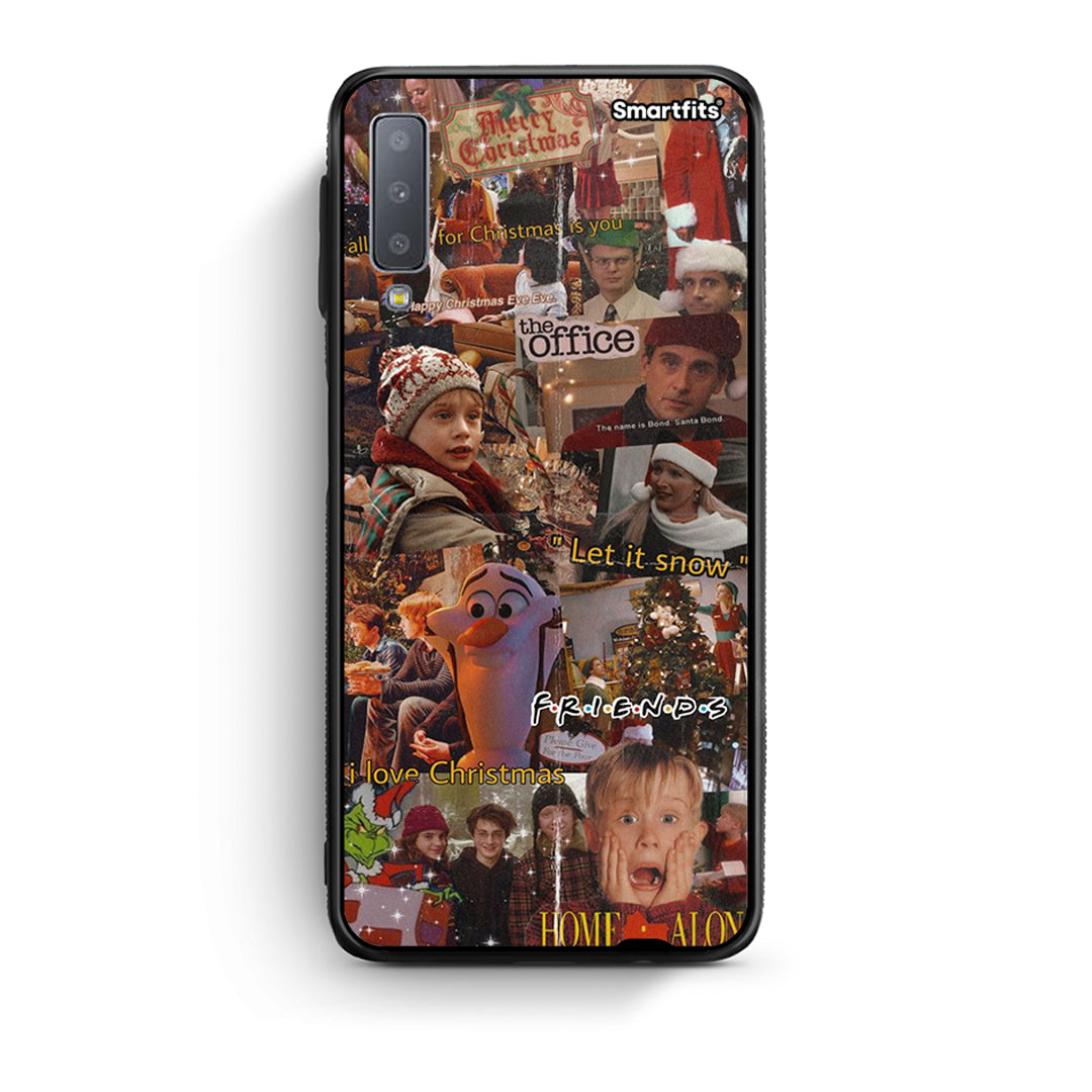 samsung A7 Xmas Wishes θήκη από τη Smartfits με σχέδιο στο πίσω μέρος και μαύρο περίβλημα | Smartphone case with colorful back and black bezels by Smartfits