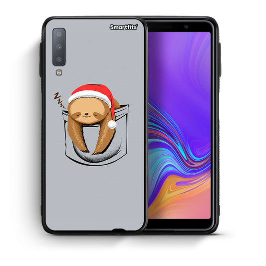 Θήκη Samsung A7 2018 Xmas Zzzz από τη Smartfits με σχέδιο στο πίσω μέρος και μαύρο περίβλημα | Samsung A7 2018 Xmas Zzzz case with colorful back and black bezels