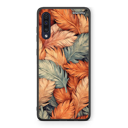 Samsung A70 Autumn Leaves Θήκη από τη Smartfits με σχέδιο στο πίσω μέρος και μαύρο περίβλημα | Smartphone case with colorful back and black bezels by Smartfits
