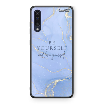 Samsung A70 Be Yourself θήκη από τη Smartfits με σχέδιο στο πίσω μέρος και μαύρο περίβλημα | Smartphone case with colorful back and black bezels by Smartfits