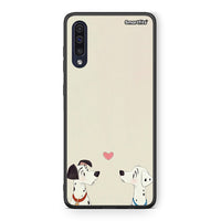 Thumbnail for Samsung A70 Dalmatians Love θήκη από τη Smartfits με σχέδιο στο πίσω μέρος και μαύρο περίβλημα | Smartphone case with colorful back and black bezels by Smartfits