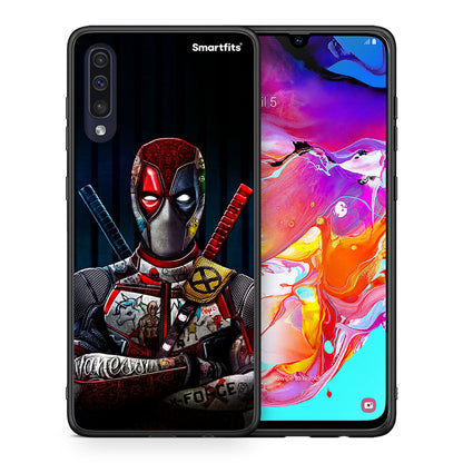 Θήκη Samsung A70 Funny Guy από τη Smartfits με σχέδιο στο πίσω μέρος και μαύρο περίβλημα | Samsung A70 Funny Guy case with colorful back and black bezels