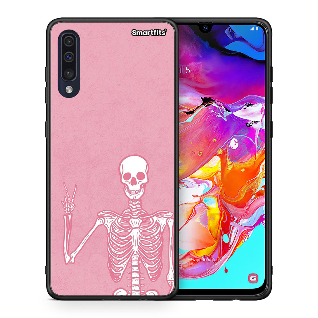 Θήκη Samsung A70 Halloween Motivation από τη Smartfits με σχέδιο στο πίσω μέρος και μαύρο περίβλημα | Samsung A70 Halloween Motivation case with colorful back and black bezels