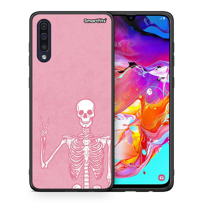 Θήκη Samsung A70 Halloween Motivation από τη Smartfits με σχέδιο στο πίσω μέρος και μαύρο περίβλημα | Samsung A70 Halloween Motivation case with colorful back and black bezels