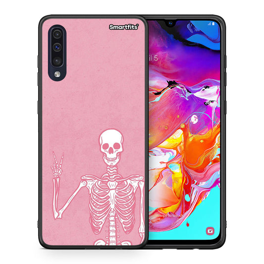 Θήκη Samsung A70 Halloween Motivation από τη Smartfits με σχέδιο στο πίσω μέρος και μαύρο περίβλημα | Samsung A70 Halloween Motivation case with colorful back and black bezels