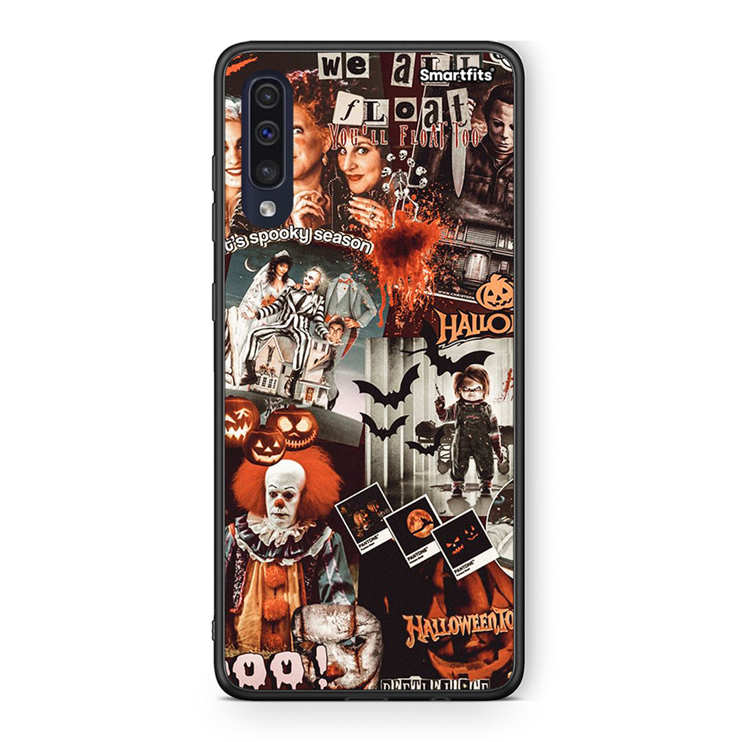 Samsung A70 Halloween Spooky Season Θήκη από τη Smartfits με σχέδιο στο πίσω μέρος και μαύρο περίβλημα | Smartphone case with colorful back and black bezels by Smartfits