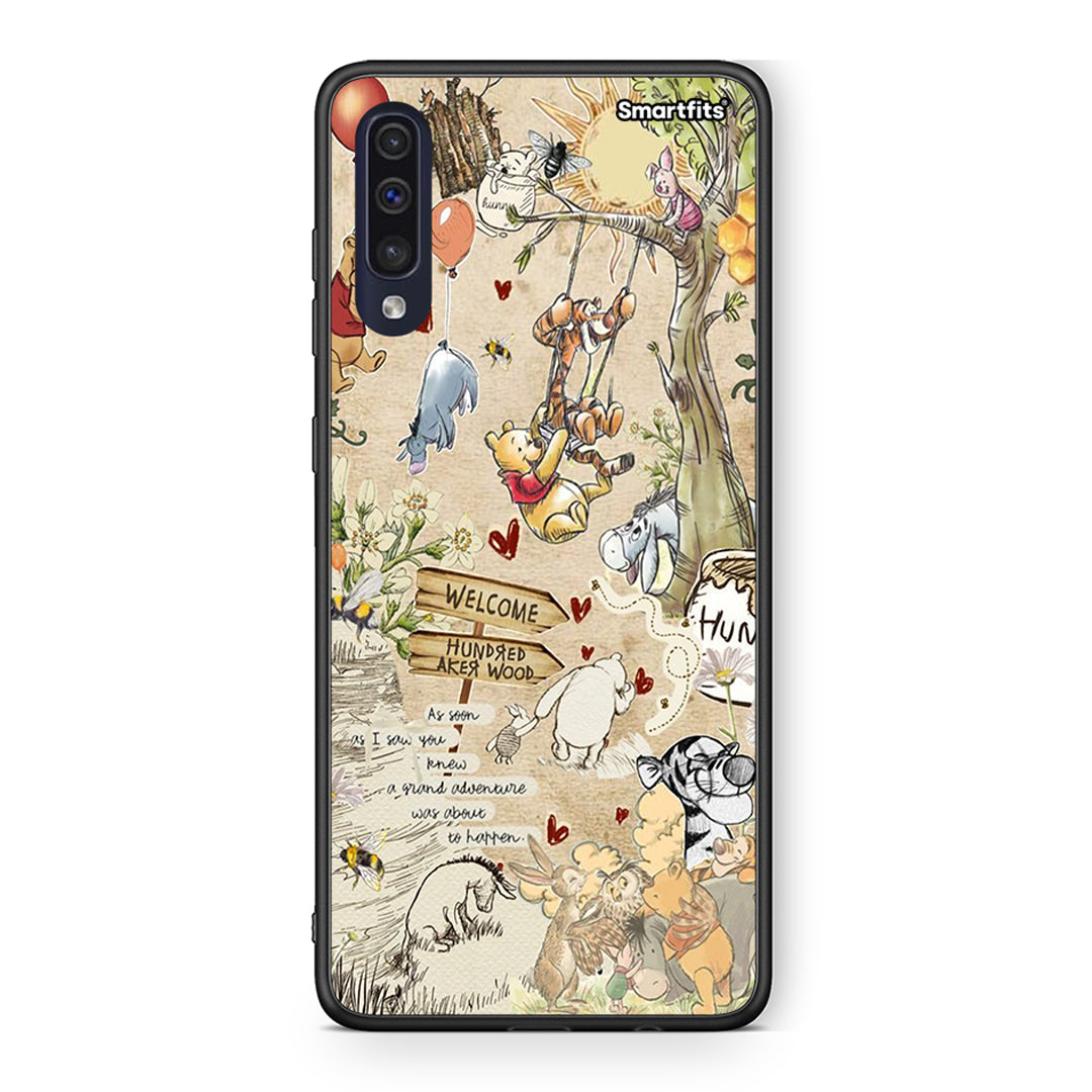 Samsung A70 Happy Friends θήκη από τη Smartfits με σχέδιο στο πίσω μέρος και μαύρο περίβλημα | Smartphone case with colorful back and black bezels by Smartfits