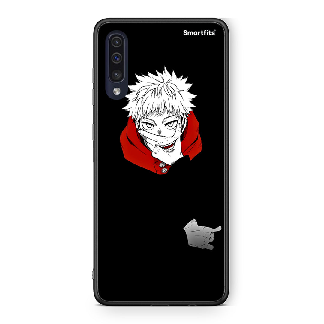 Samsung A70 Itadori Anime θήκη από τη Smartfits με σχέδιο στο πίσω μέρος και μαύρο περίβλημα | Smartphone case with colorful back and black bezels by Smartfits