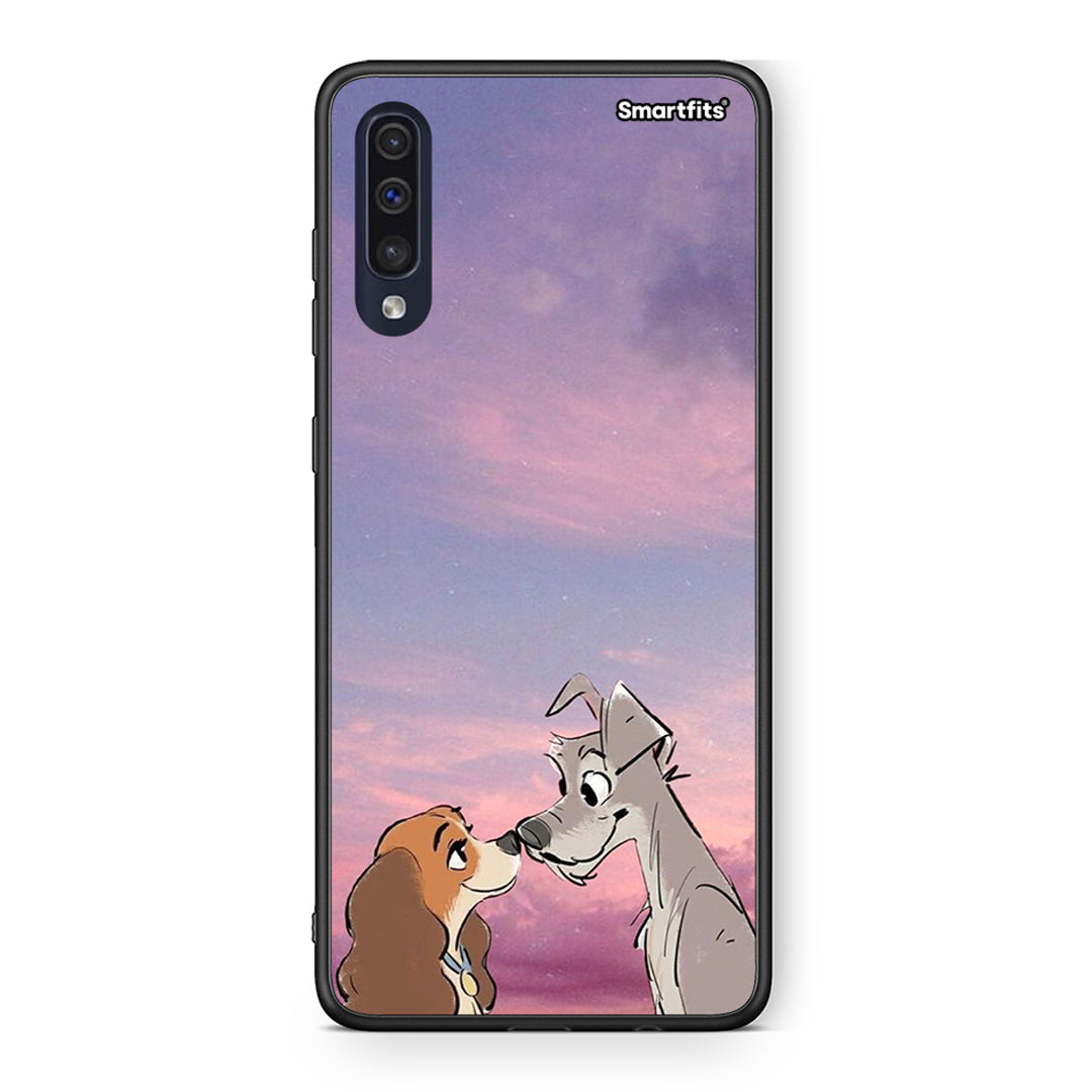 Samsung A70 Lady And Tramp θήκη από τη Smartfits με σχέδιο στο πίσω μέρος και μαύρο περίβλημα | Smartphone case with colorful back and black bezels by Smartfits