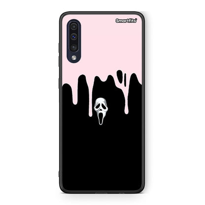 Samsung A70 Melting Halloween Mask Θήκη από τη Smartfits με σχέδιο στο πίσω μέρος και μαύρο περίβλημα | Smartphone case with colorful back and black bezels by Smartfits